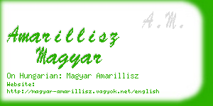 amarillisz magyar business card